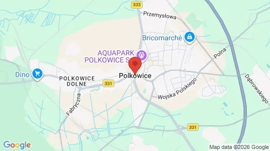 Kontorlokaler til leje i Polkowicki - kort over placeringen