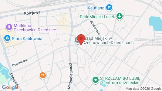 Office spaces for rent i Bielski - kort over placeringen