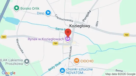 Toimistotilat Vuokrattavana i Myszkowski - kort over placeringen