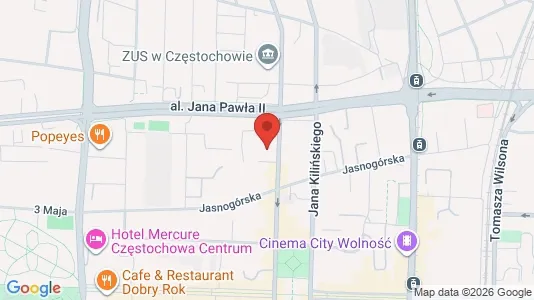 Lokale biurowe Do wynajęcia i Częstochowa - kort over placeringen