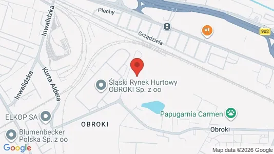 Büros zur Miete i Katowice - kort over placeringen