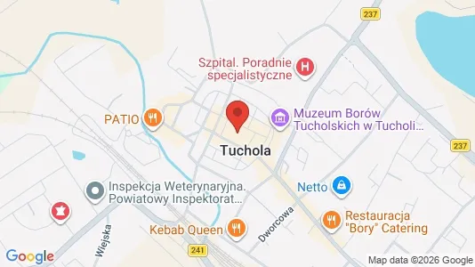 Kontorer til leie i Tucholski - kort over placeringen