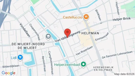 Kontorer til leie i Groningen - kort over placeringen