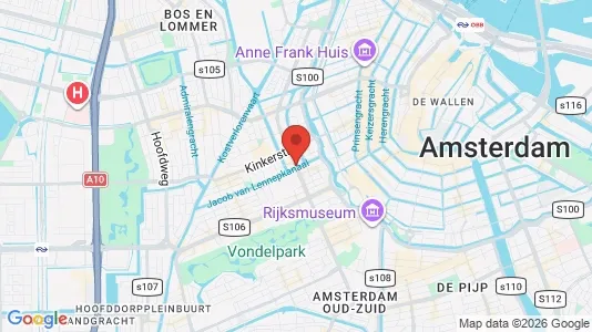 Butikslokaler för uthyrning i Amsterdam Oud-West - kort over placeringen