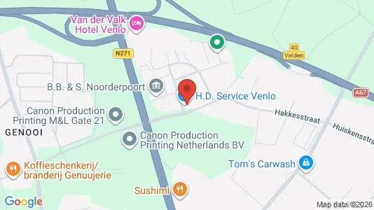 Kontorlokaler til leje i Venlo - kort over placeringen