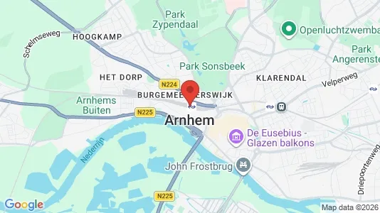 Shops for rent i Arnhem - kort over placeringen