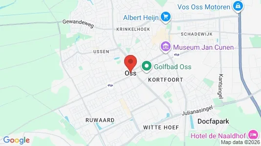 Gewerbeflächen zur Miete i Oss - kort over placeringen
