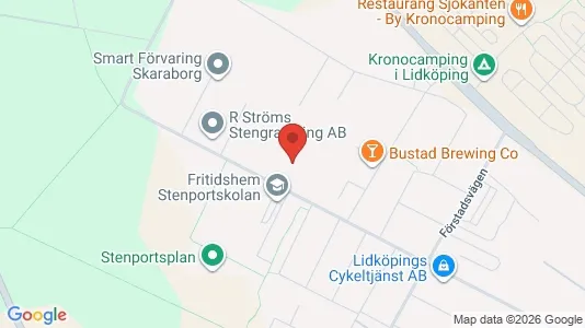 Industrilokaler för uthyrning i Lidköping - kort over placeringen