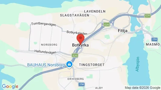 Kontorslokaler för uthyrning i Botkyrka - kort over placeringen