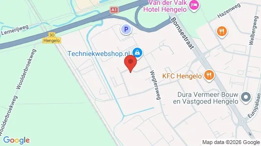 Lokaler til salg i Hengelo - kort over placeringen