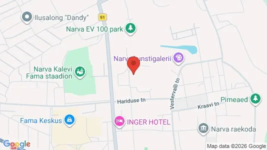 Office spaces for rent i Narva - kort over placeringen
