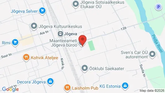 Espacios de oficina En alquiler i Jõgeva - kort over placeringen