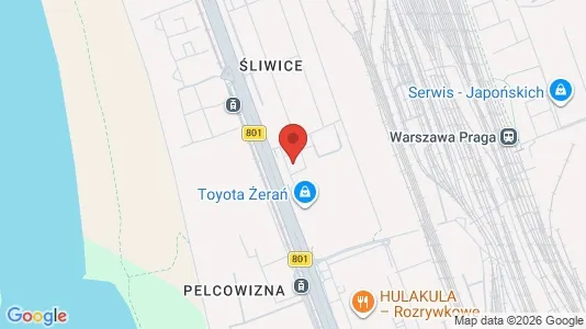 Liikekiinteistöt Vuokrattavana i Varsova Praga-Północ - kort over placeringen