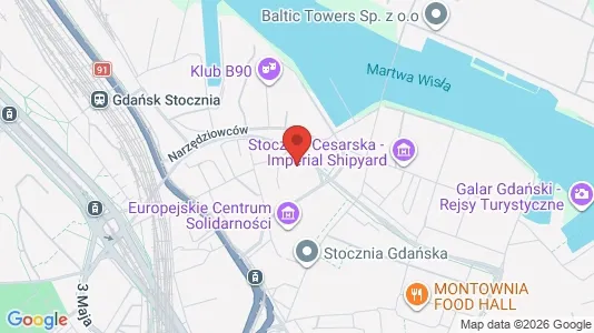 Propiedades comerciales En alquiler i Gdańsk - kort over placeringen