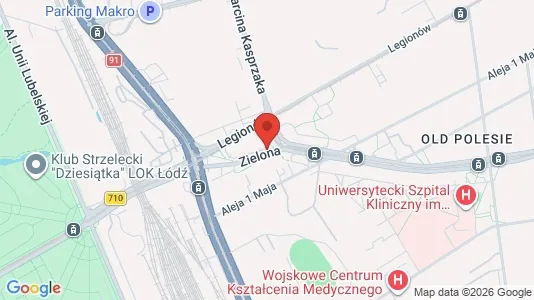 Propiedades comerciales En alquiler i Łódź - kort over placeringen
