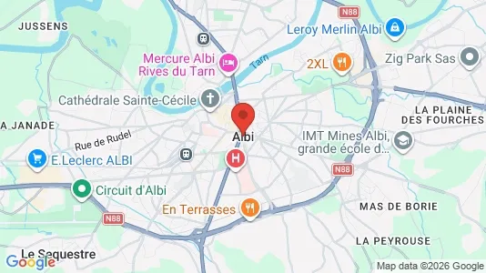 Butikklokaler til leie i Albi - kort over placeringen