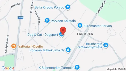 Lagerlokaler för uthyrning i Borgå - kort over placeringen