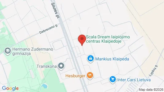 Liikekiinteistöt Vuokrattavana i Klaipėda - kort over placeringen