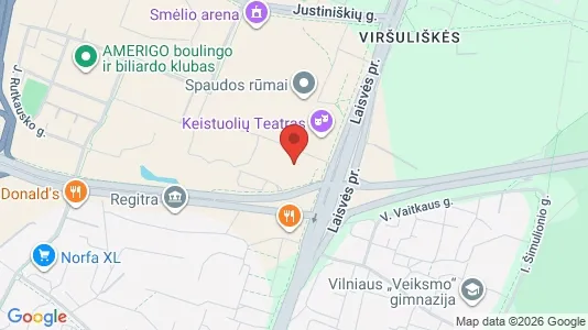 Toimistotilat Vuokrattavana i Vilna Viršuliškės - kort over placeringen