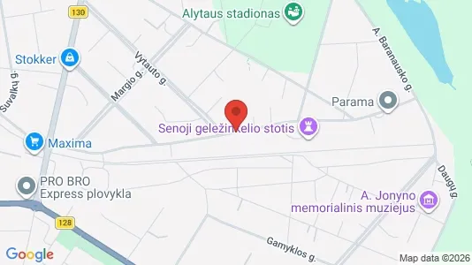 Lokale biurowe Do wynajęcia i Alytaus m. sav. - kort over placeringen