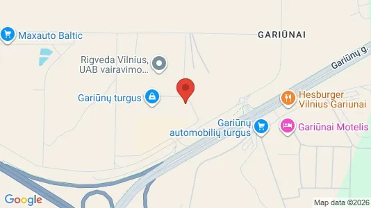 Industrial properties for rent i Vilnius Paneriai - kort over placeringen