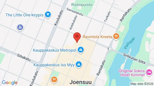 Commercial properties for rent i Joensuu - kort over placeringen