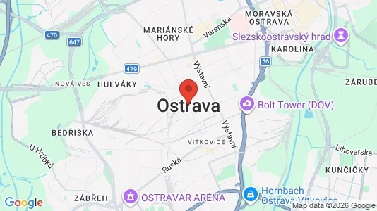 Gewerbeflächen zur Miete i Ostrava-město - kort over placeringen