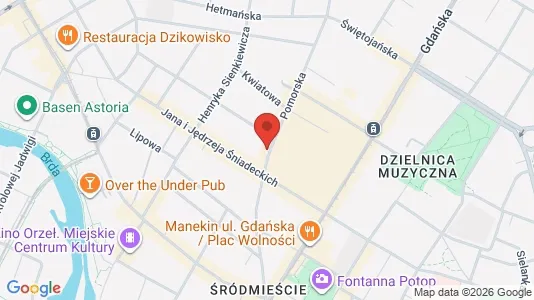 Office spaces for rent i Bydgoszcz - kort over placeringen
