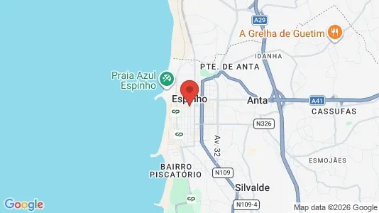 Warehouses for rent i Espinho - kort over placeringen