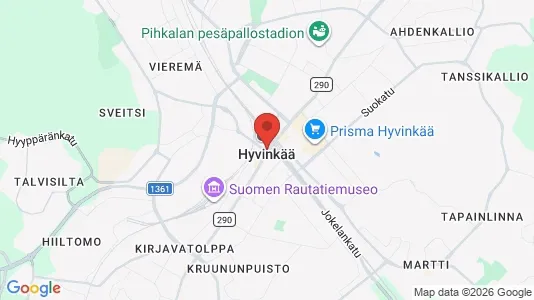 Bedrijfsruimtes te huur i Hyvinkää - kort over placeringen