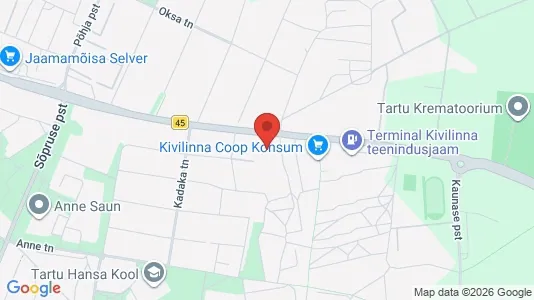 Propiedades comerciales En venta i Tartu - kort over placeringen