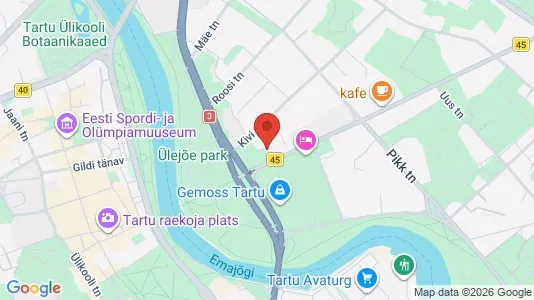 Commercial properties for rent i Tartu - kort over placeringen