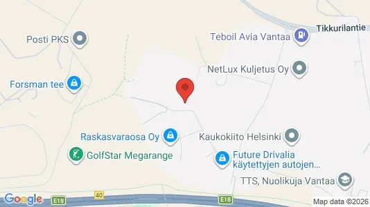 Commercial properties for rent i Vantaa - kort over placeringen