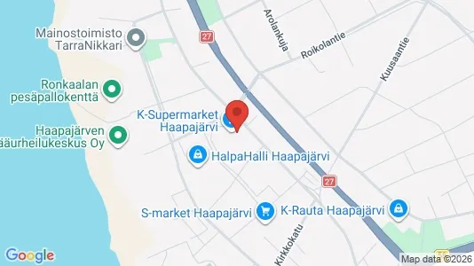 Commercial properties for rent i Haapajärvi - kort over placeringen