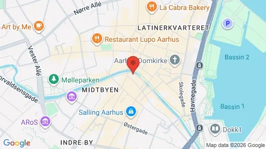 Kontorer til leie i Aarhus C - kort over placeringen