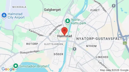 Butikklokaler til leie i Halmstad - kort over placeringen