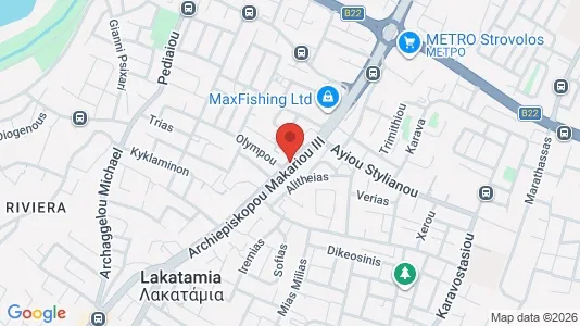 Gewerbeflächen zum Kauf i Nicosia Strovolos - kort over placeringen