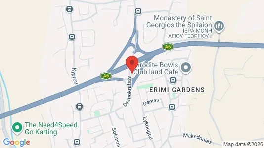 Commercial properties for sale i Erimi - kort over placeringen