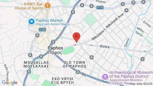 Kontorer til salgs i Paphos - kort over placeringen