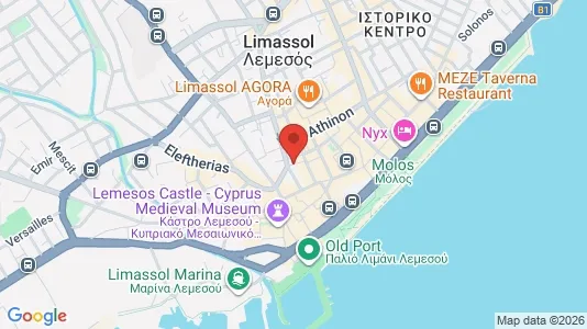 Lokaler til salgs i Limassol - kort over placeringen