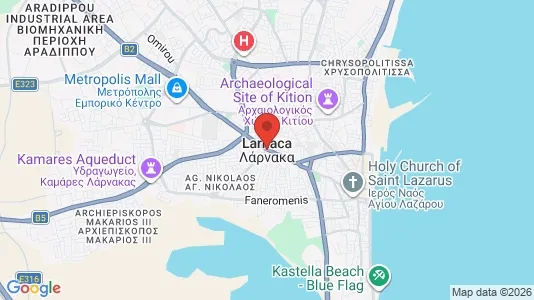 Magazijnen te koop i Larnaca - kort over placeringen