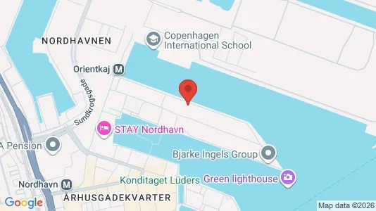 Office spaces for rent i Nordhavn - kort over placeringen