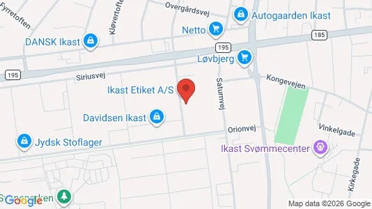 Lager til leie i Ikast - kort over placeringen