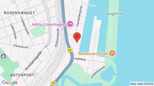 Kontorer til leie i Østerbro - kort over placeringen