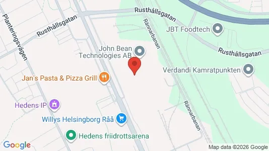 Almacenes En alquiler i Helsingborg - kort over placeringen