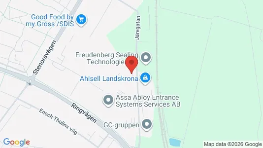 Varastot Vuokrattavana i Landskrona - kort over placeringen