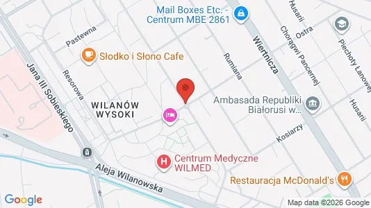 Toimistotilat Vuokrattavana i Varsova Wilanów - kort over placeringen