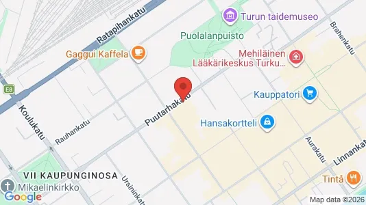 Commercial properties for rent i Turku - kort over placeringen