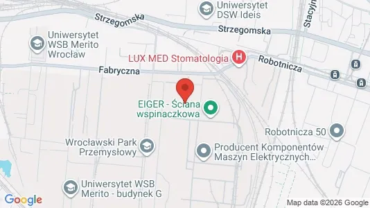 Kantorruimte te huur i Wrocław - kort over placeringen