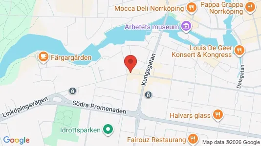 Kontorer til leie i Norrköping - kort over placeringen
